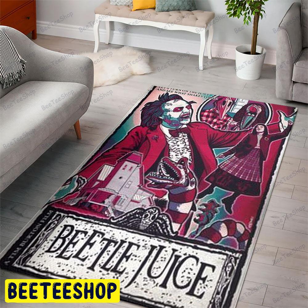 Red Style Beetlejuice Halloween Beeteeshop Rug Rectangle