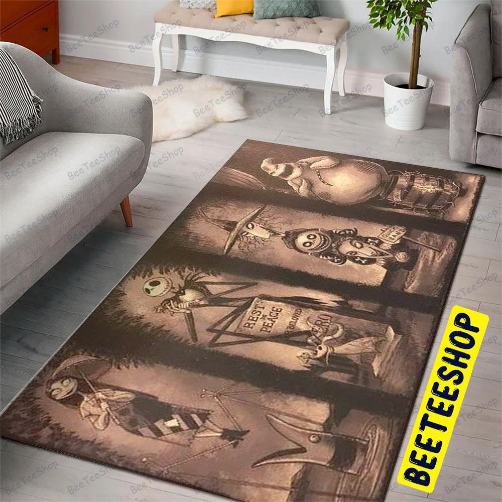 Rest Peace The Nightmare Before Christmas Halloween Beeteeshop Rug Rectangle