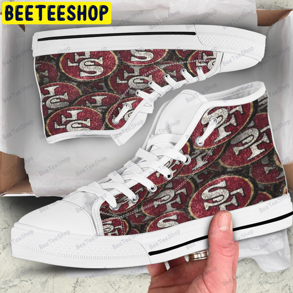 San Francisco 49ers 24 American Sports Teams Adults High Top Canvas Shoes