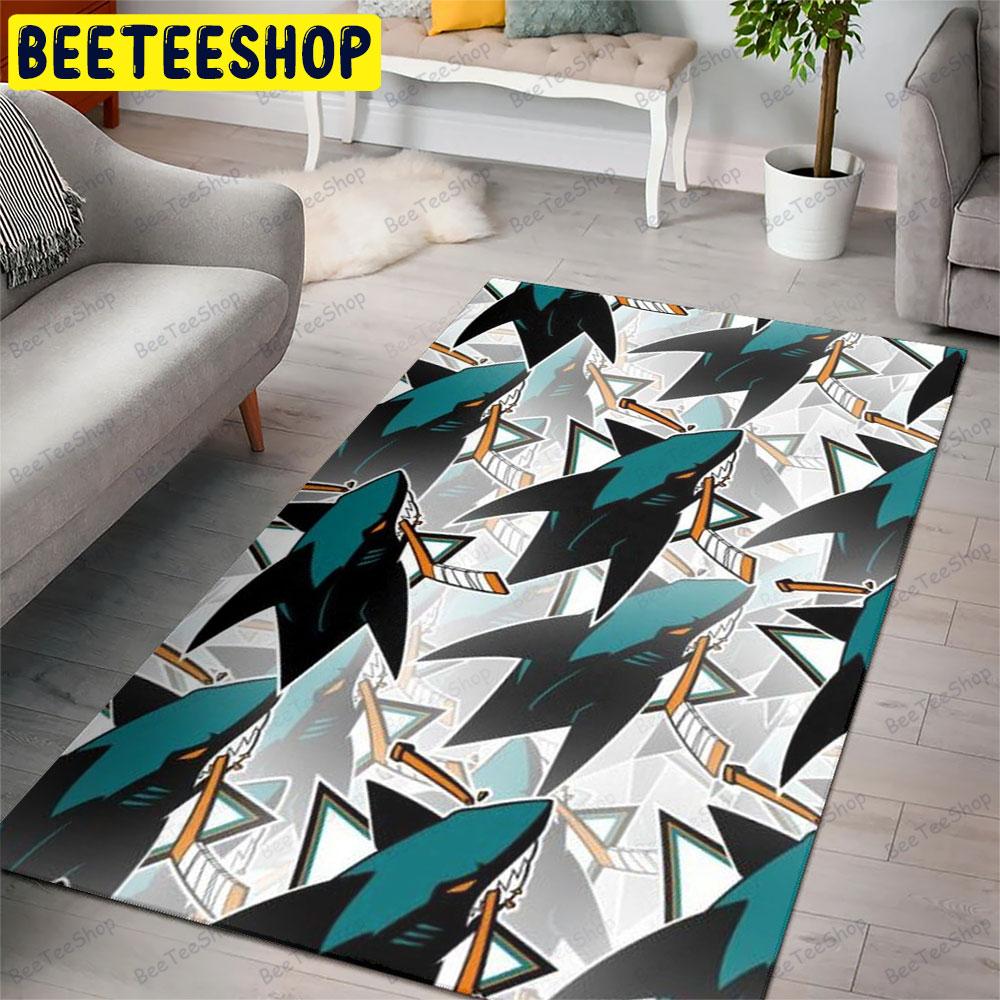 San Jose Sharks 22 American Sports Teams Beeteeshop Rug Rectangle