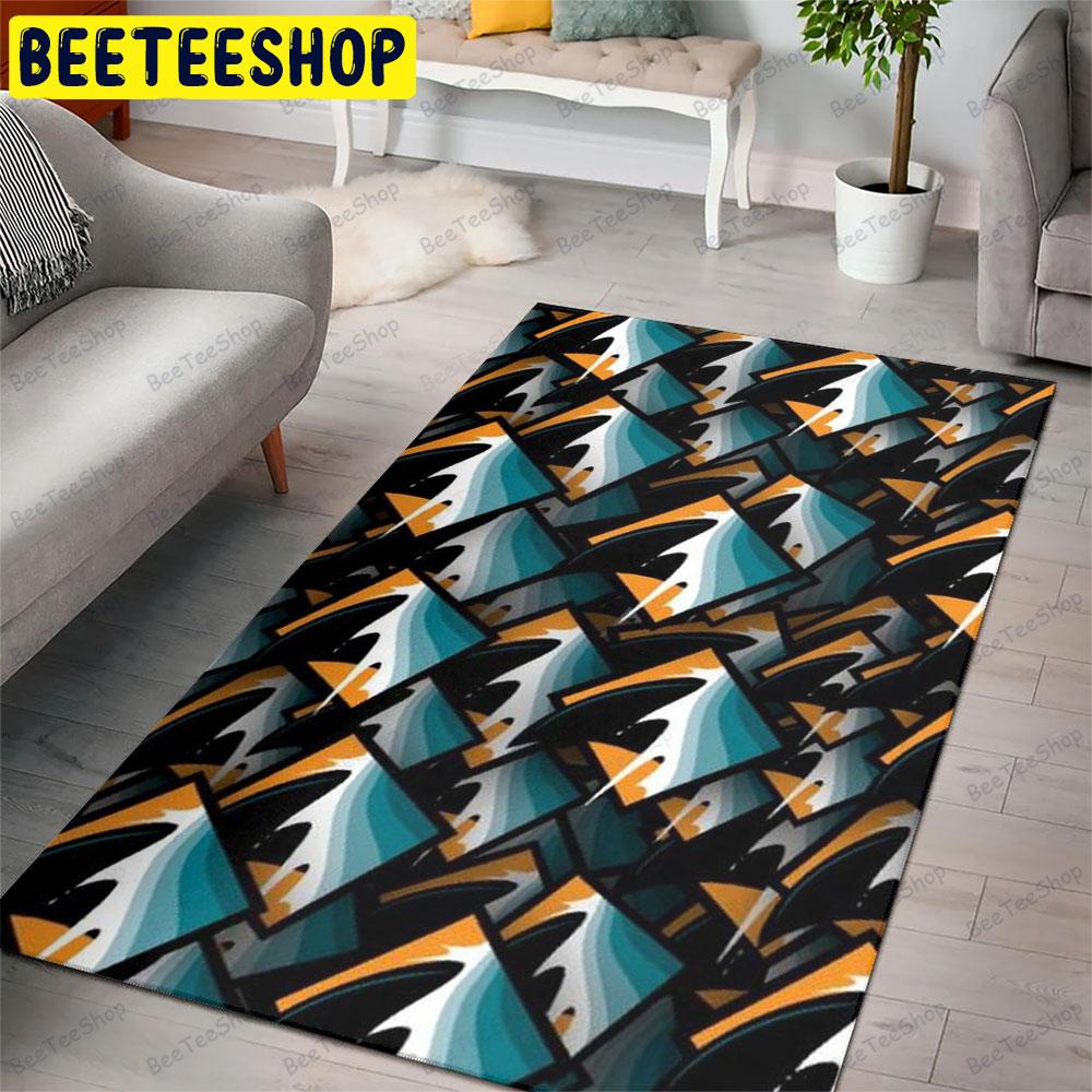 San Jose Sharks 24 American Sports Teams Beeteeshop Rug Rectangle