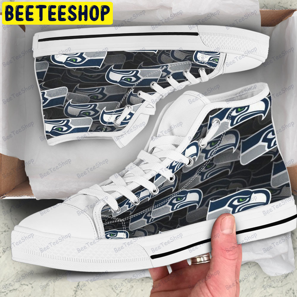 Seattle Seahawks 24 American Sports Teams Adults High Top Canvas Shoes