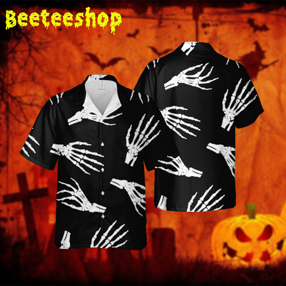 Skeletons Halloween 155 Spread Collar Hawaii Shirt