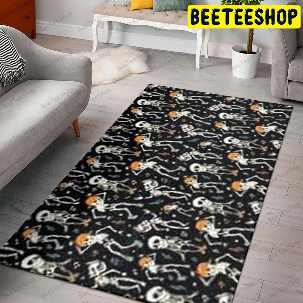 Skeletons Pumpkins Halloween Pattern 129 Beeteeshop Rug Rectangle