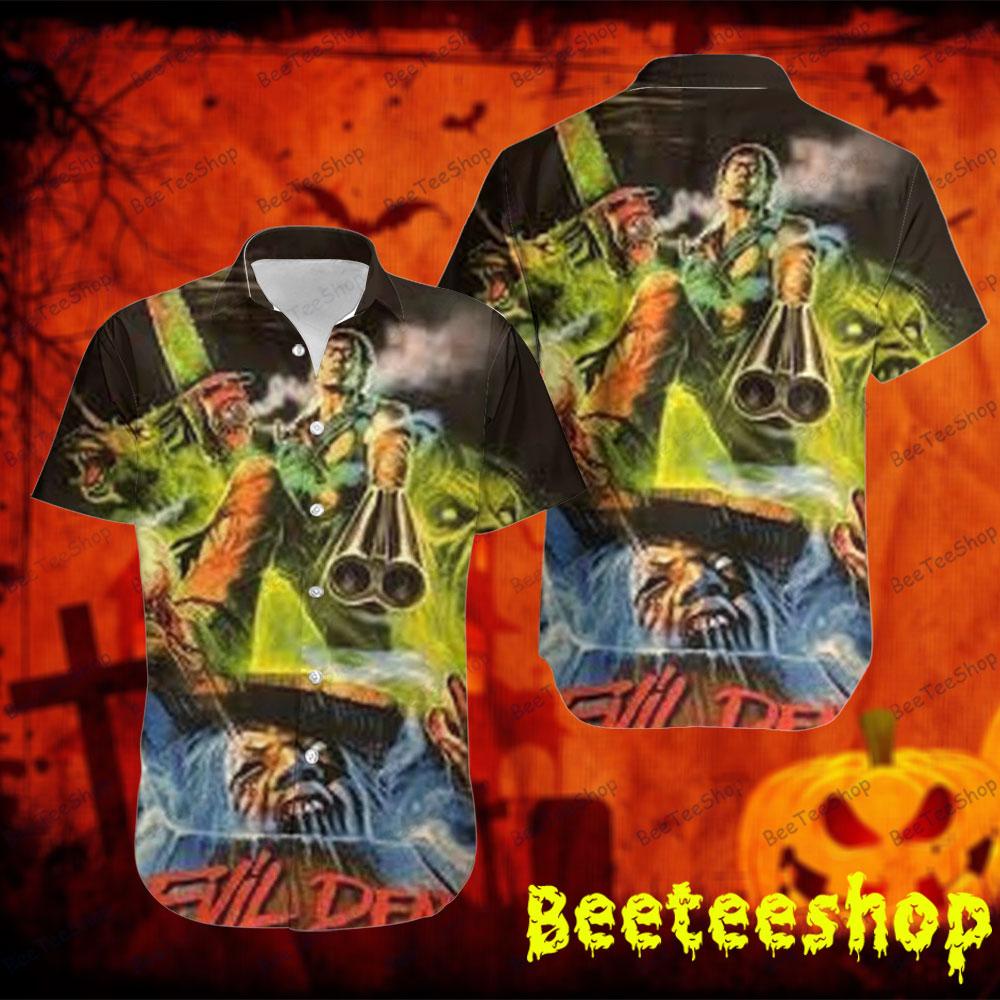 Skull With Ash Williams Evil Dead Ii Halloween Beeteeshop Hawaii Shirt