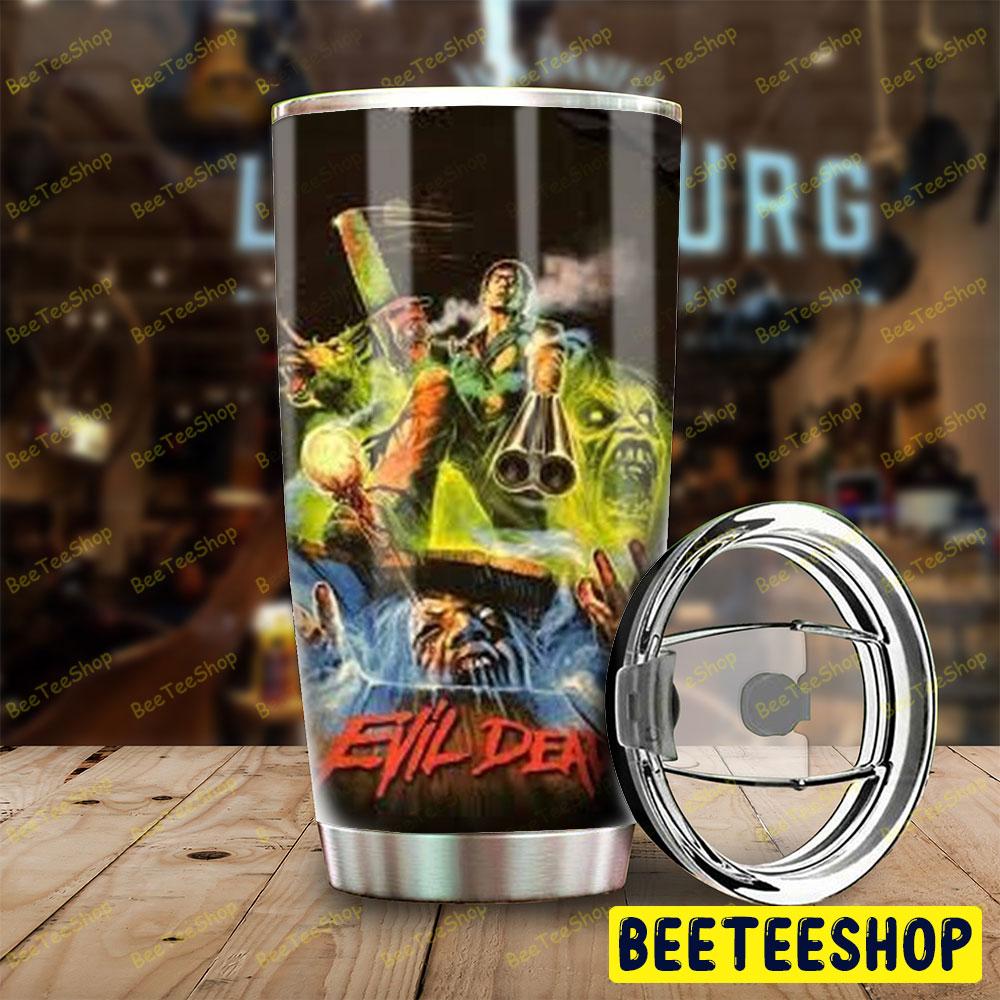 Skull With Ash Williams Evil Dead Ii Halloween Beeteeshop Tumbler