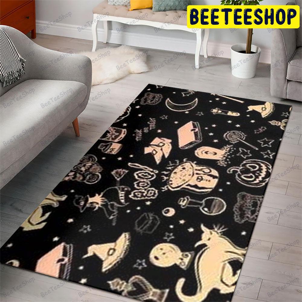 Skulls Bats Halloween Pattern Beeteeshop Rug Rectangle