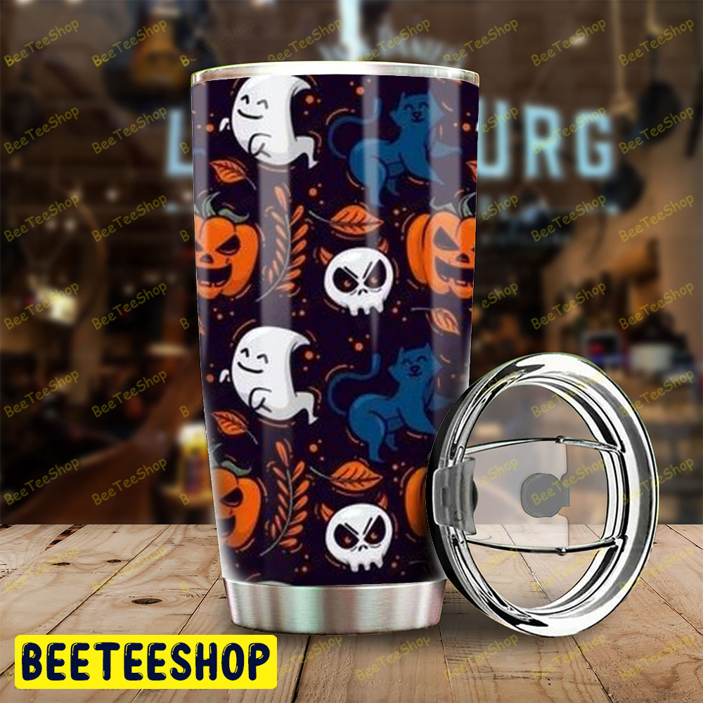 Skulls Boos Pumpkins Halloween Pattern 025 Tumbler