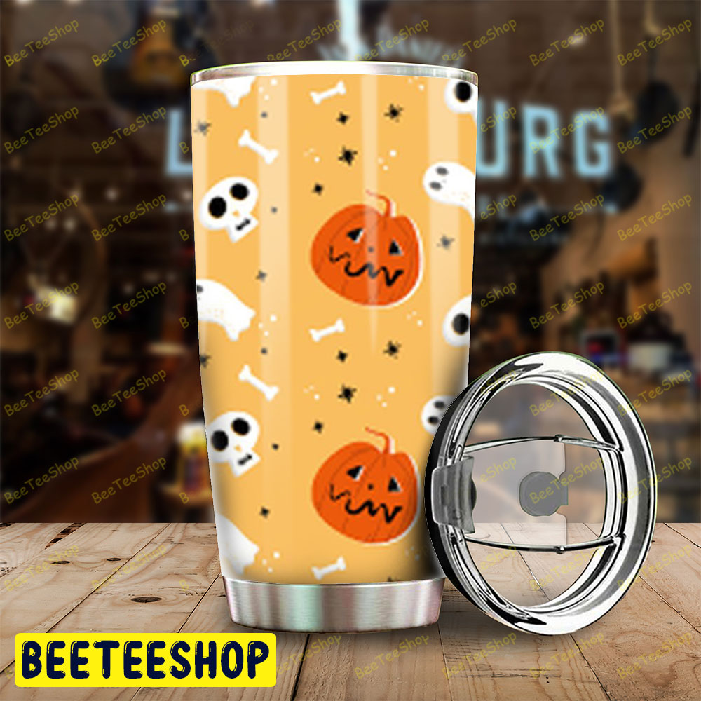 Skulls Boos Pumpkins Halloween Pattern 044 Tumbler