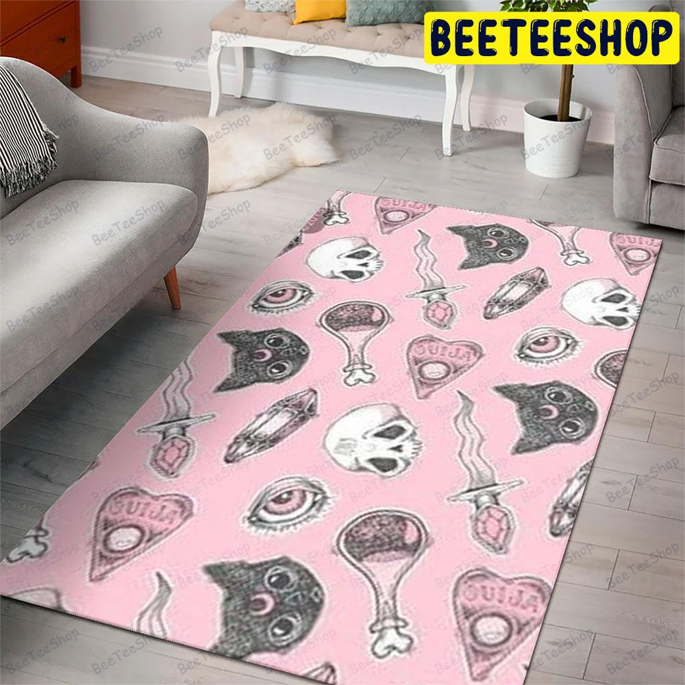 Skulls Cats Halloween Pattern Beeteeshop Rug Rectangle