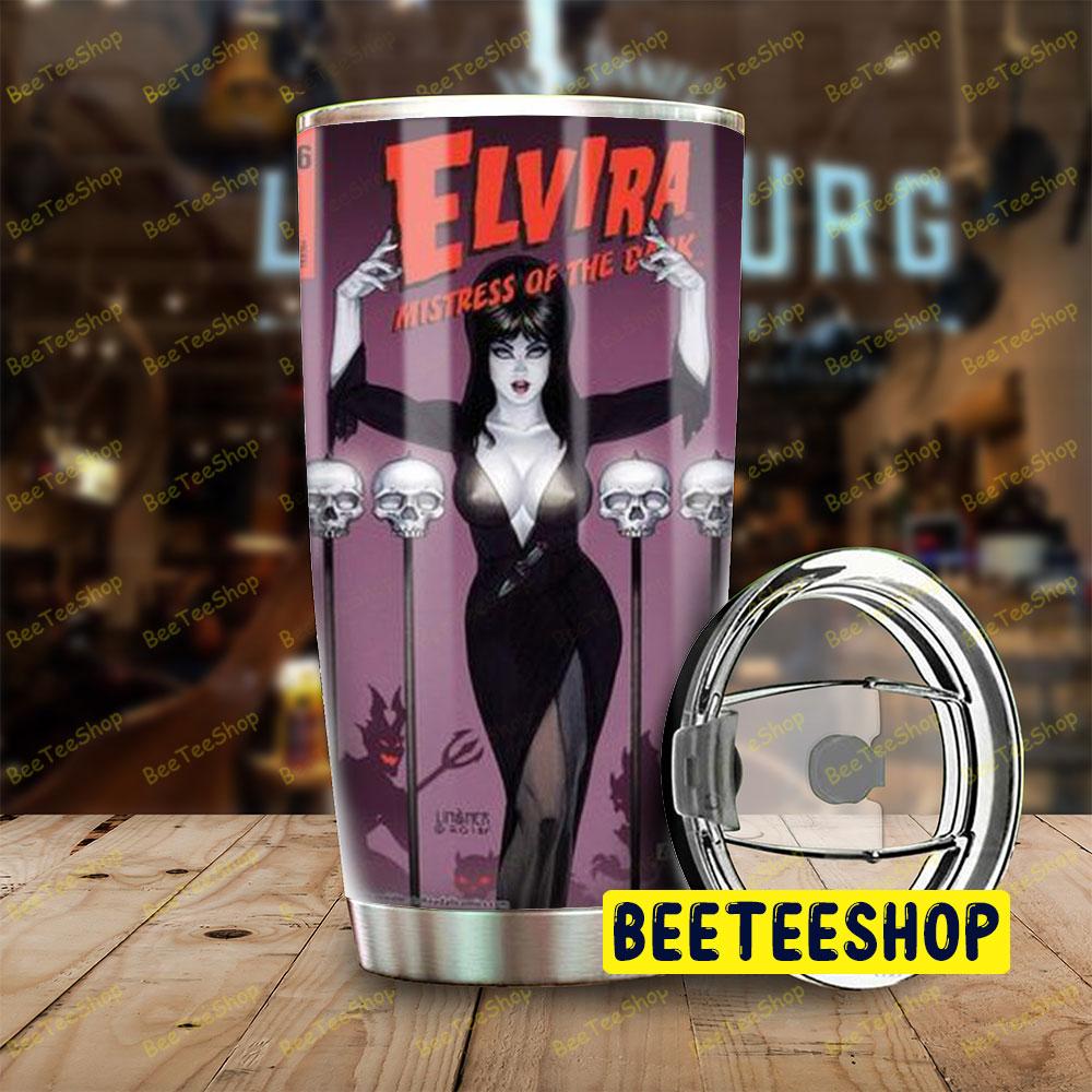 Skulls Elvira Mistress Of The Dark Halloween Beeteeshop Tumbler