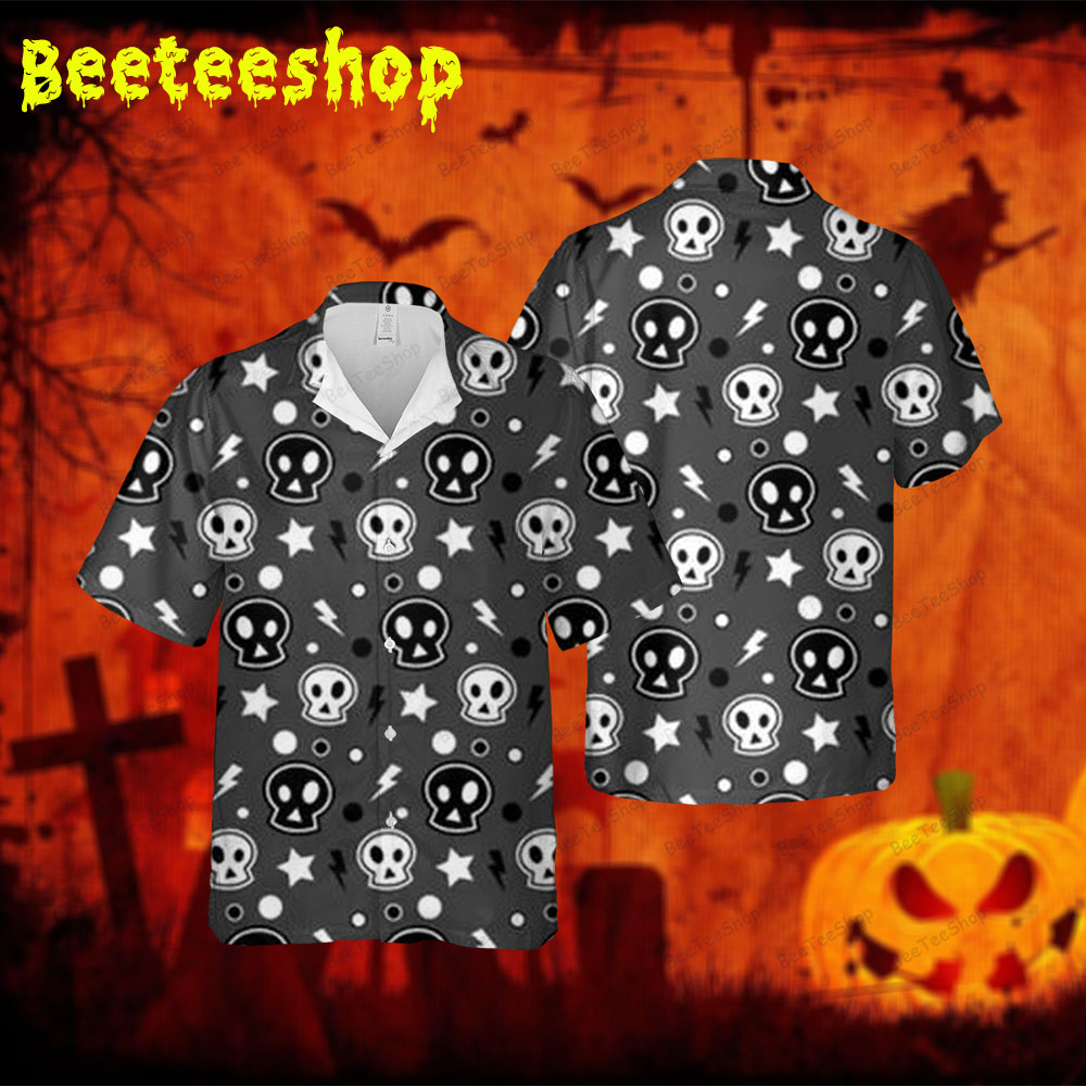 Skulls Halloween 075 Spread Collar Hawaii Shirt