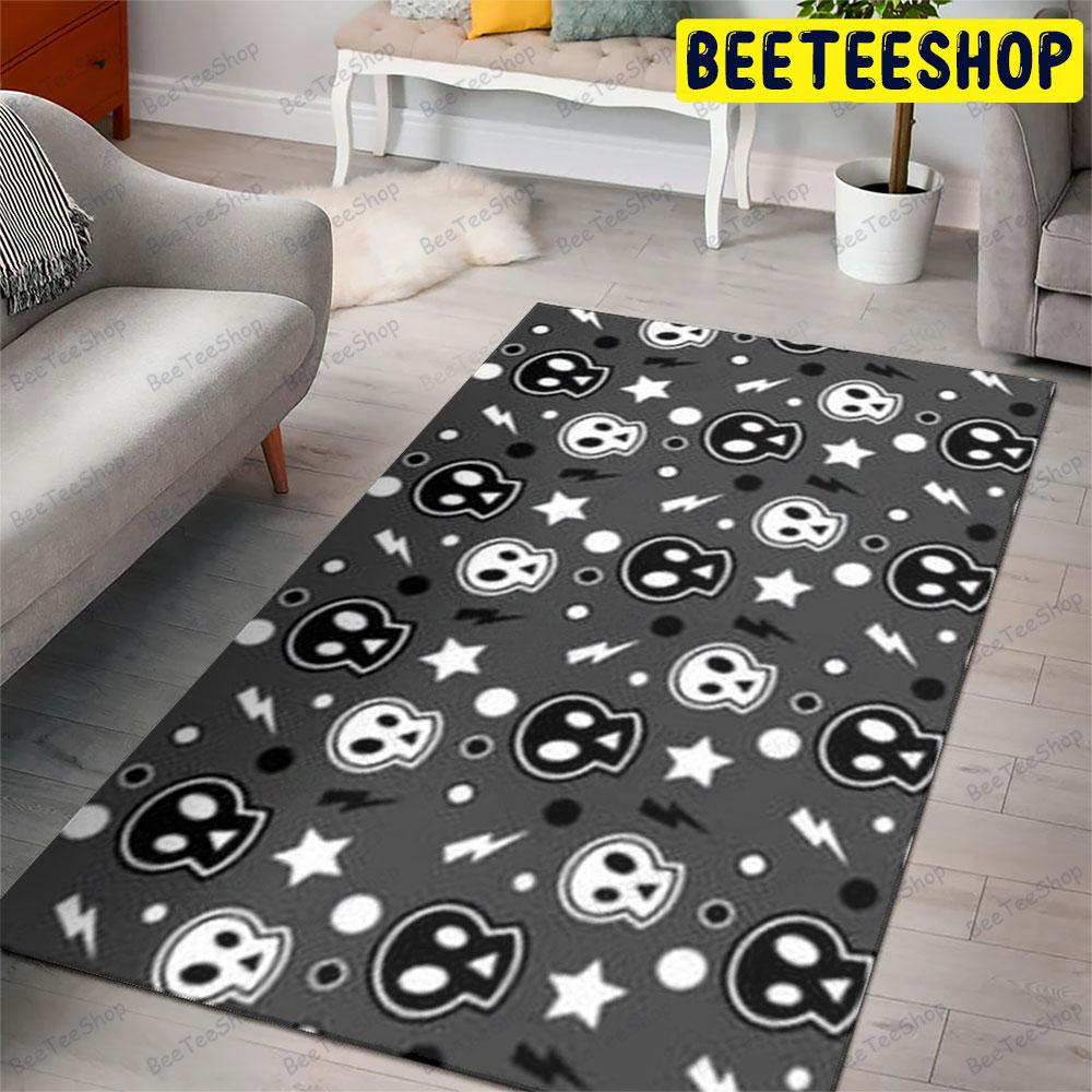 Skulls Halloween Pattern 075 Beeteeshop Rug Rectangle