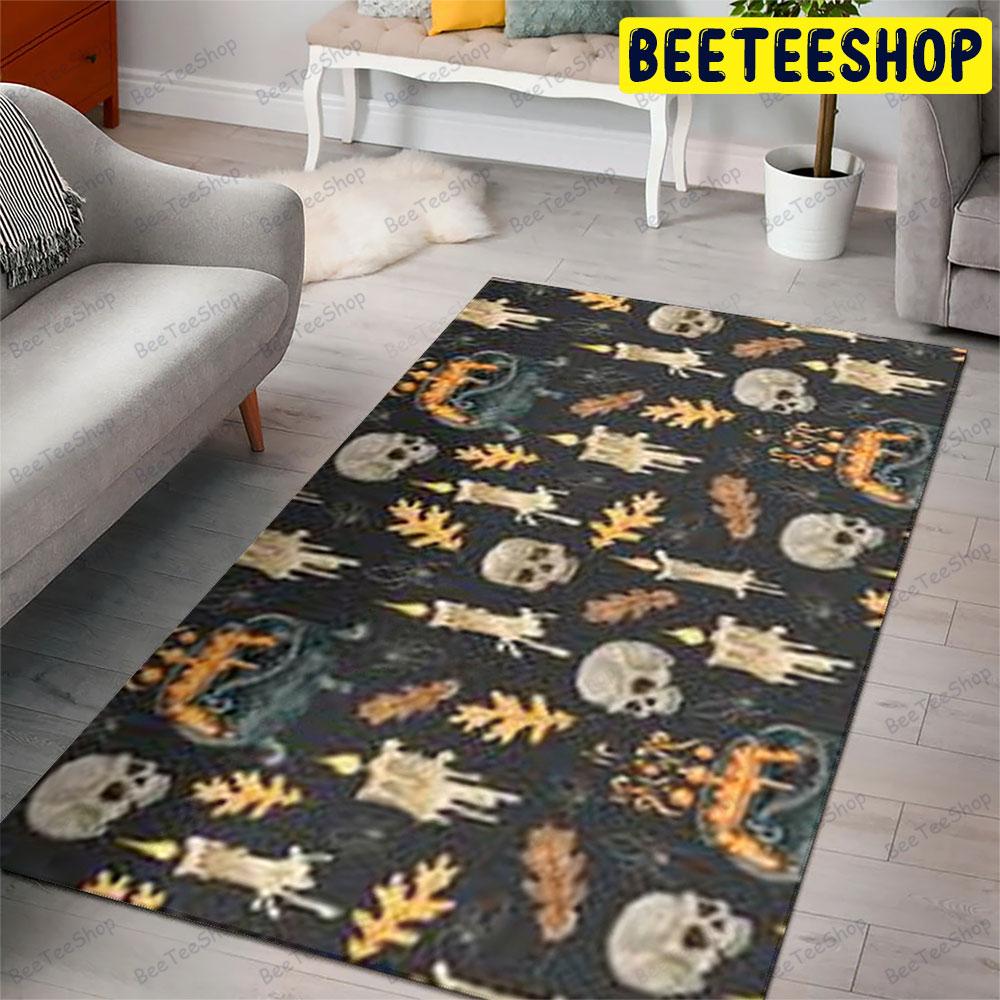 Skulls Halloween Pattern 099 Beeteeshop Rug Rectangle