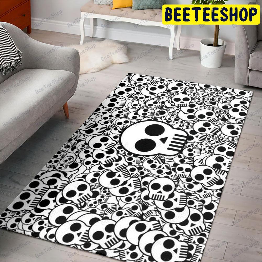 Skulls Halloween Pattern 326 Beeteeshop Rug Rectangle