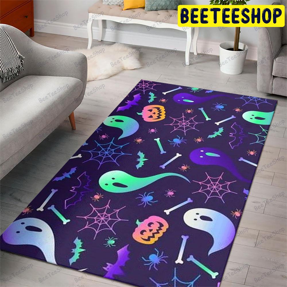 Spiders Bats Boos Halloween Pattern 274 Beeteeshop Rug Rectangle