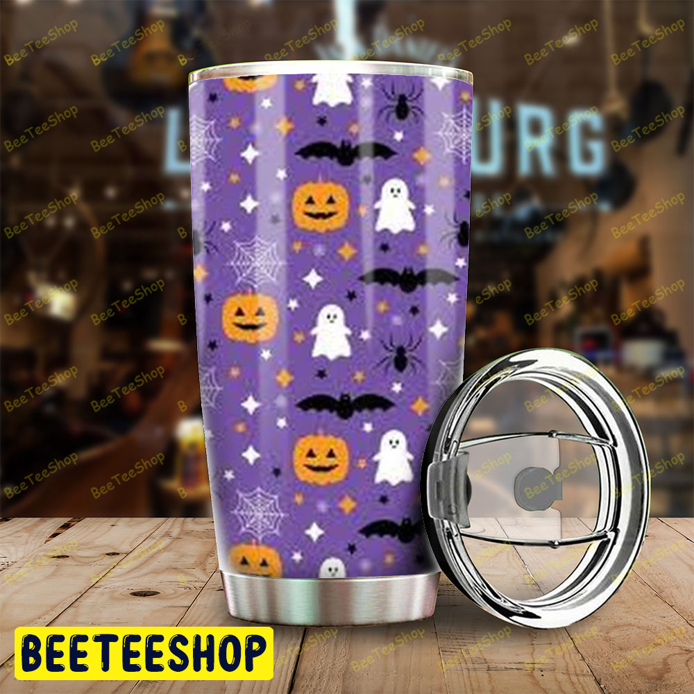 Spiders Bats Boos Pumpkins Halloween Pattern 029 Tumbler