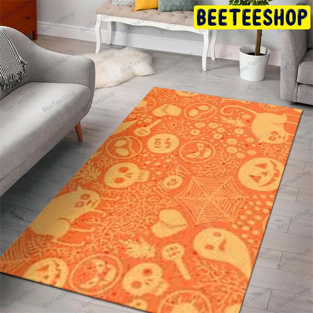 Spiders Cats Boos Halloween Pattern Beeteeshop Rug Rectangle