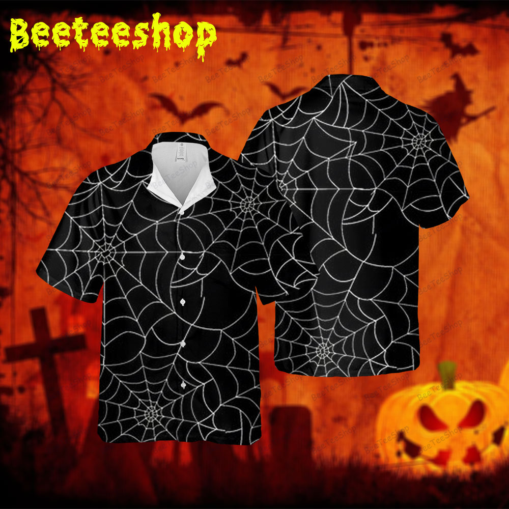 Spiders Halloween 233 Spread Collar Hawaii Shirt