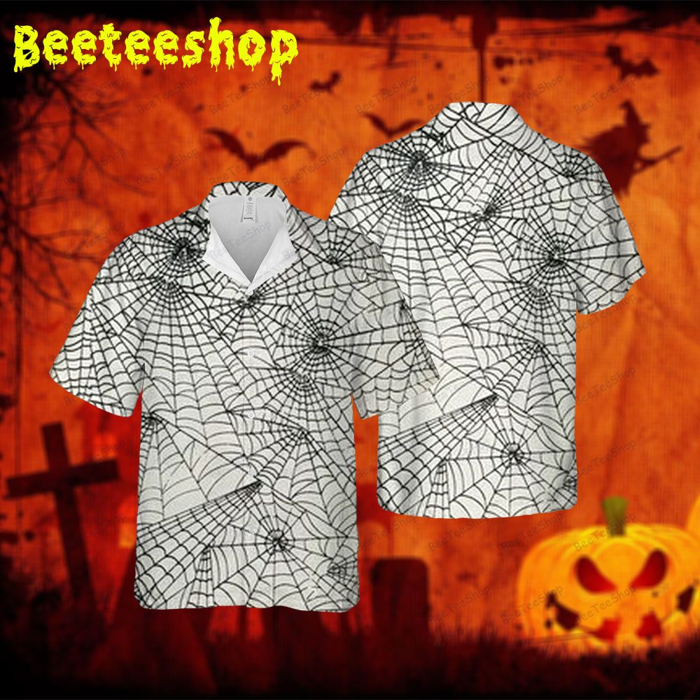 Spiders Halloween 410 Spread Collar Hawaii Shirt