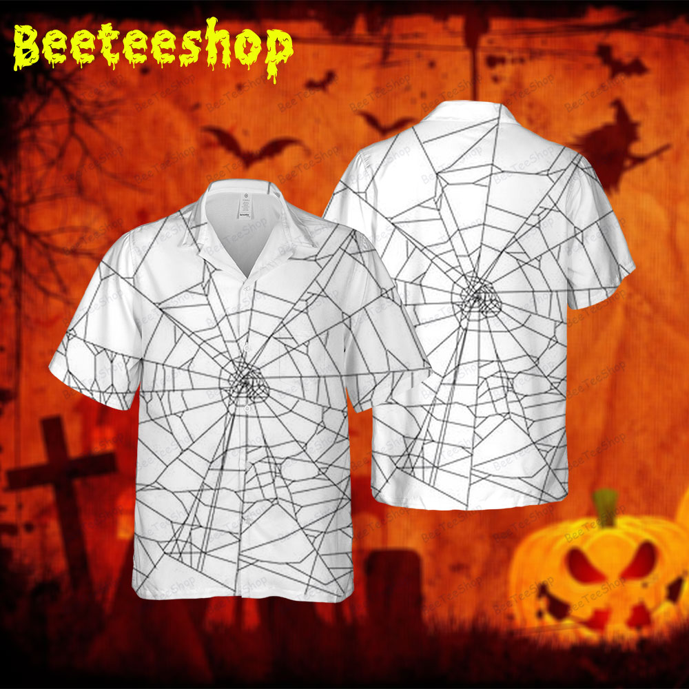 Spiders Halloween 415 Spread Collar Hawaii Shirt