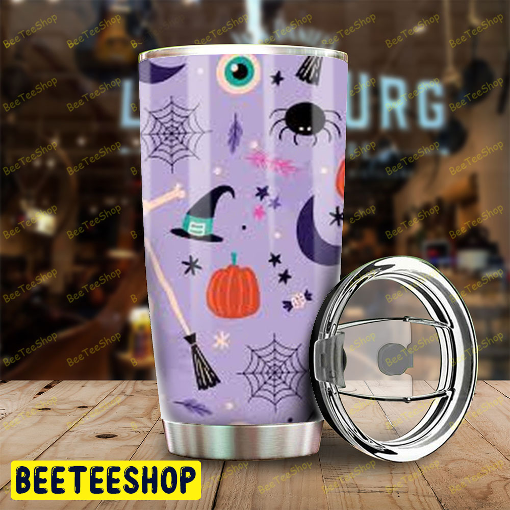 Spiders Pumpkins Halloween Pattern 075 Tumbler