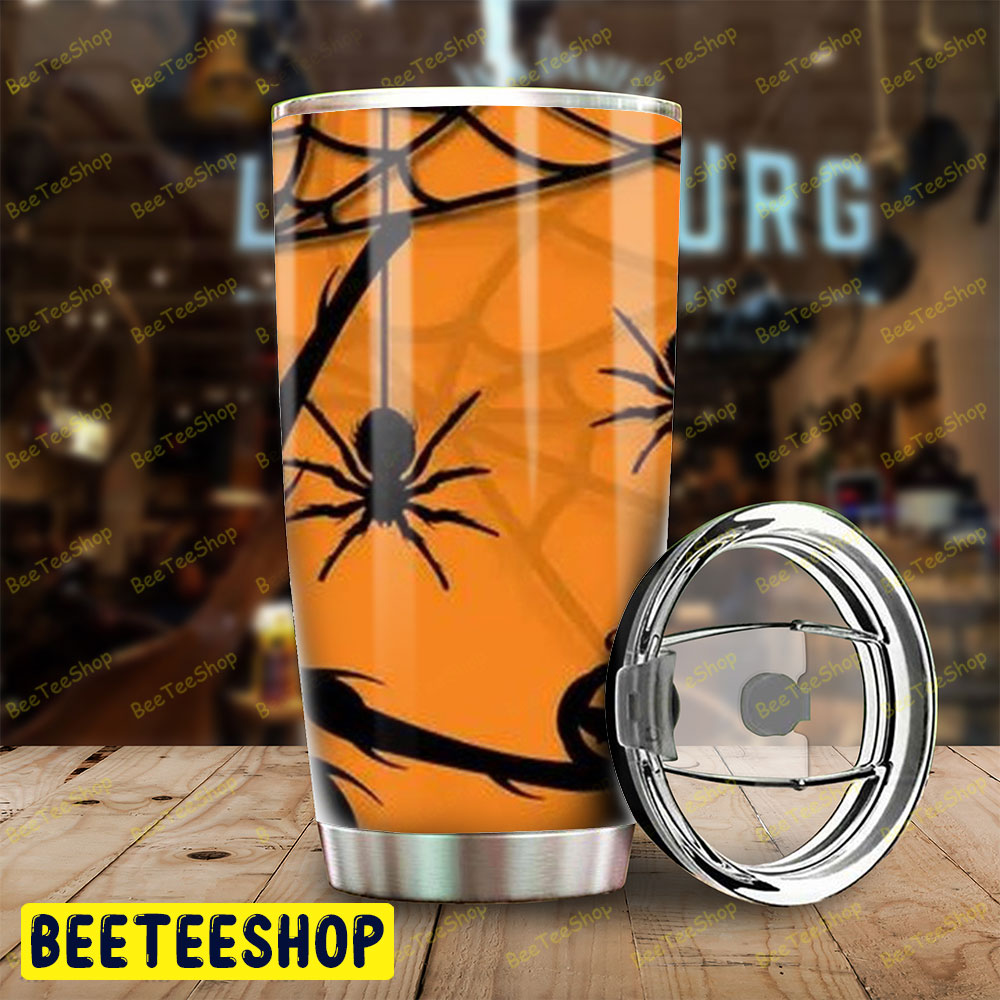 Spiders Pumpkins Halloween Pattern 353 Tumbler