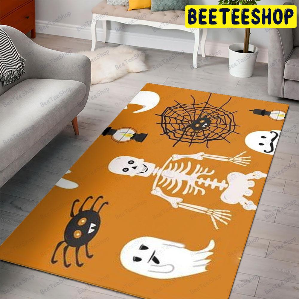 Spiders Skulls Boos Halloween Pattern 179 Beeteeshop Rug Rectangle