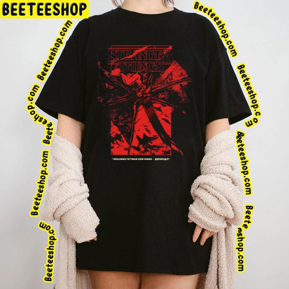 Stranger Things 4 Demobat Red Distortion Beeteeshop Trending Unisex T-Shirt