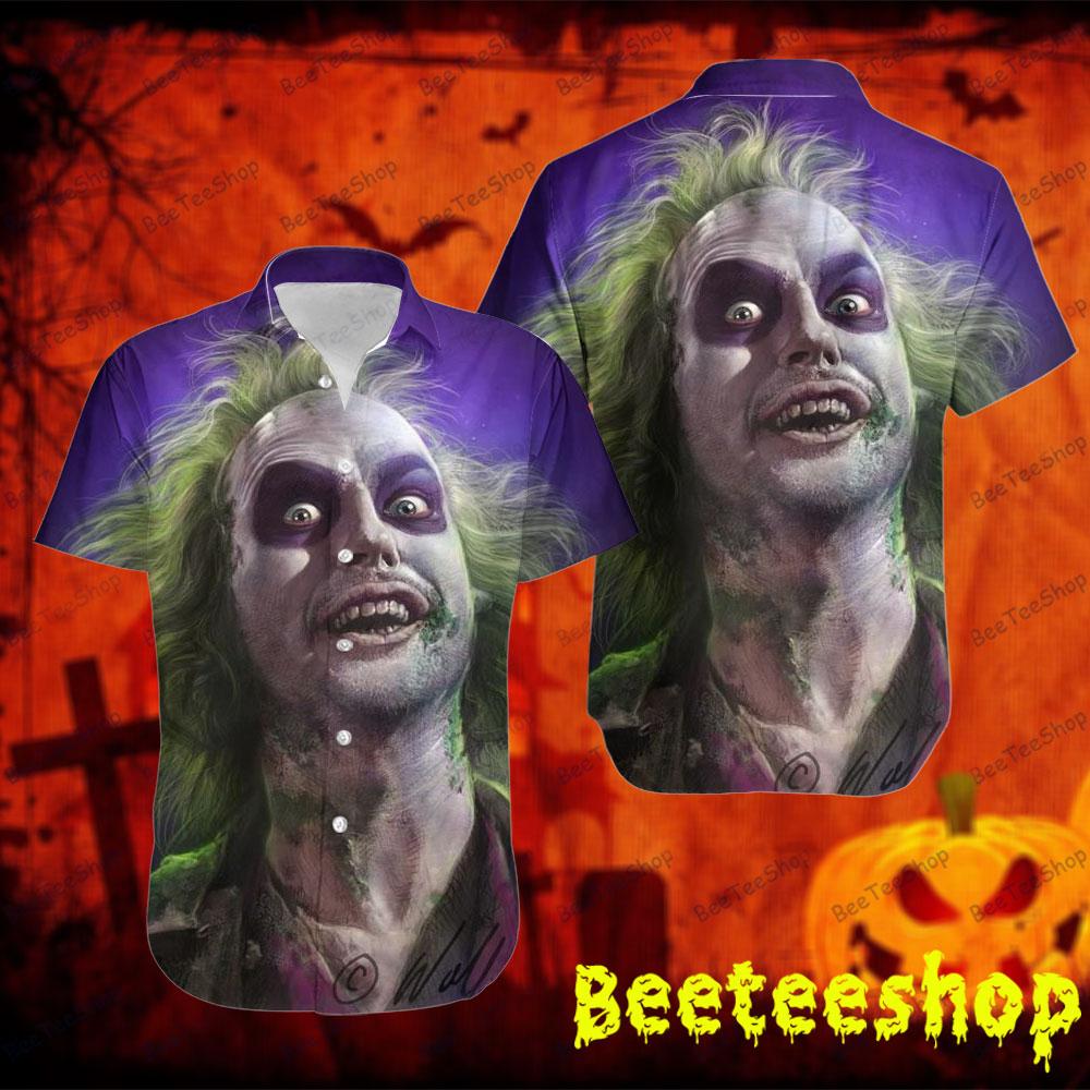 The Face Michael Keaton Beetlejuice Halloween Beeteeshop Hawaii Shirt