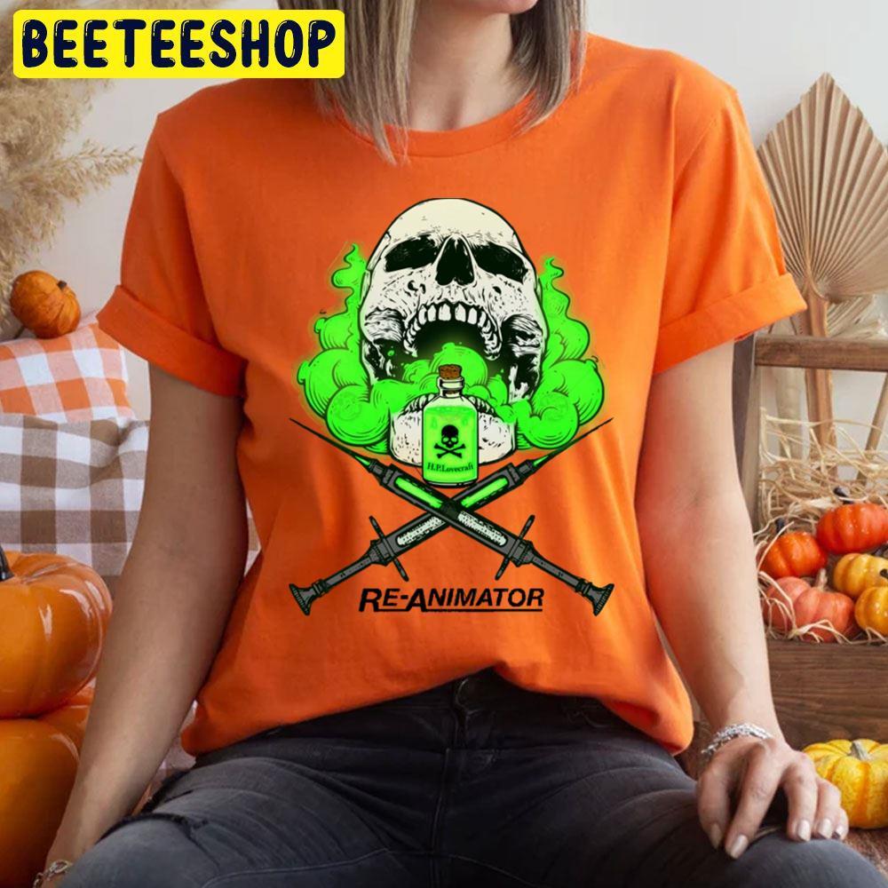 Tribute Green Skull Re-Animator Happy Halloween Beeteeshop Trending Unisex T-Shirt