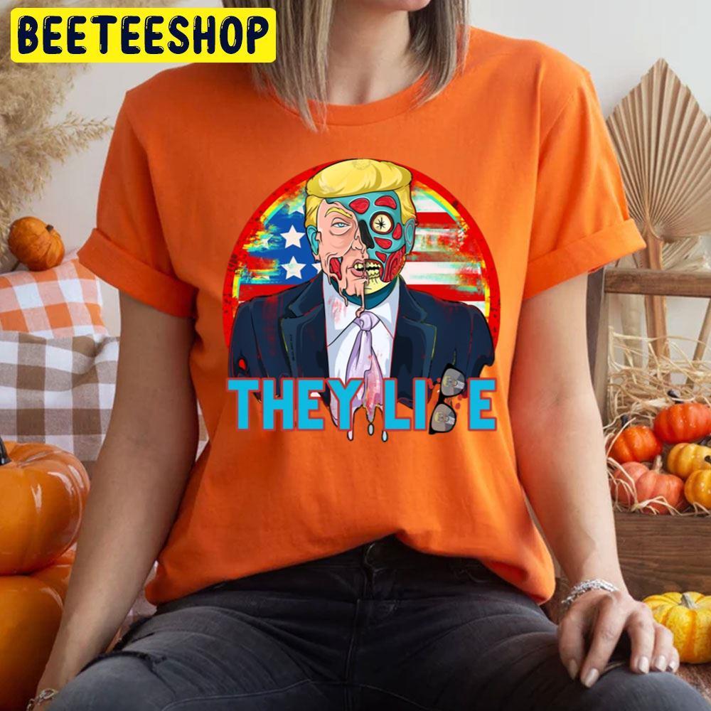 Trump Alien Skull Face Political Parody Cartoon Zombie Trump Beeteeshop Trending Unisex T-Shirt