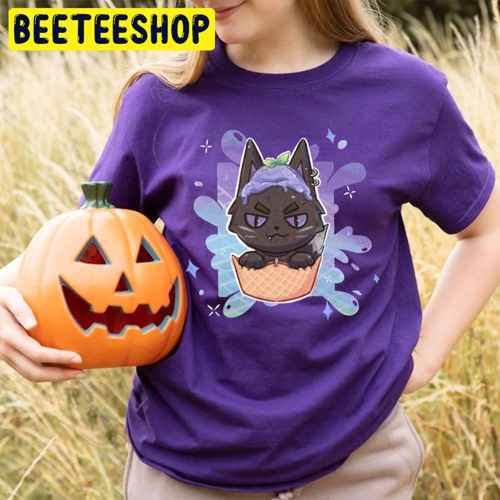 Ube Sorbet Yūbe Cat Halloween Beeteeshop Trending Unisex T-Shirt