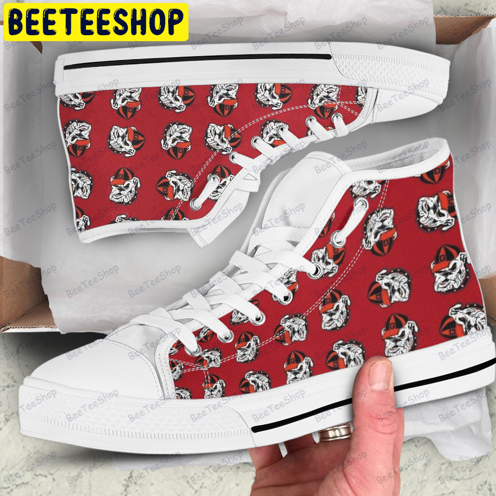 University Of Georgia 25 American Sports Teams Adults High Top Canvas Shoes