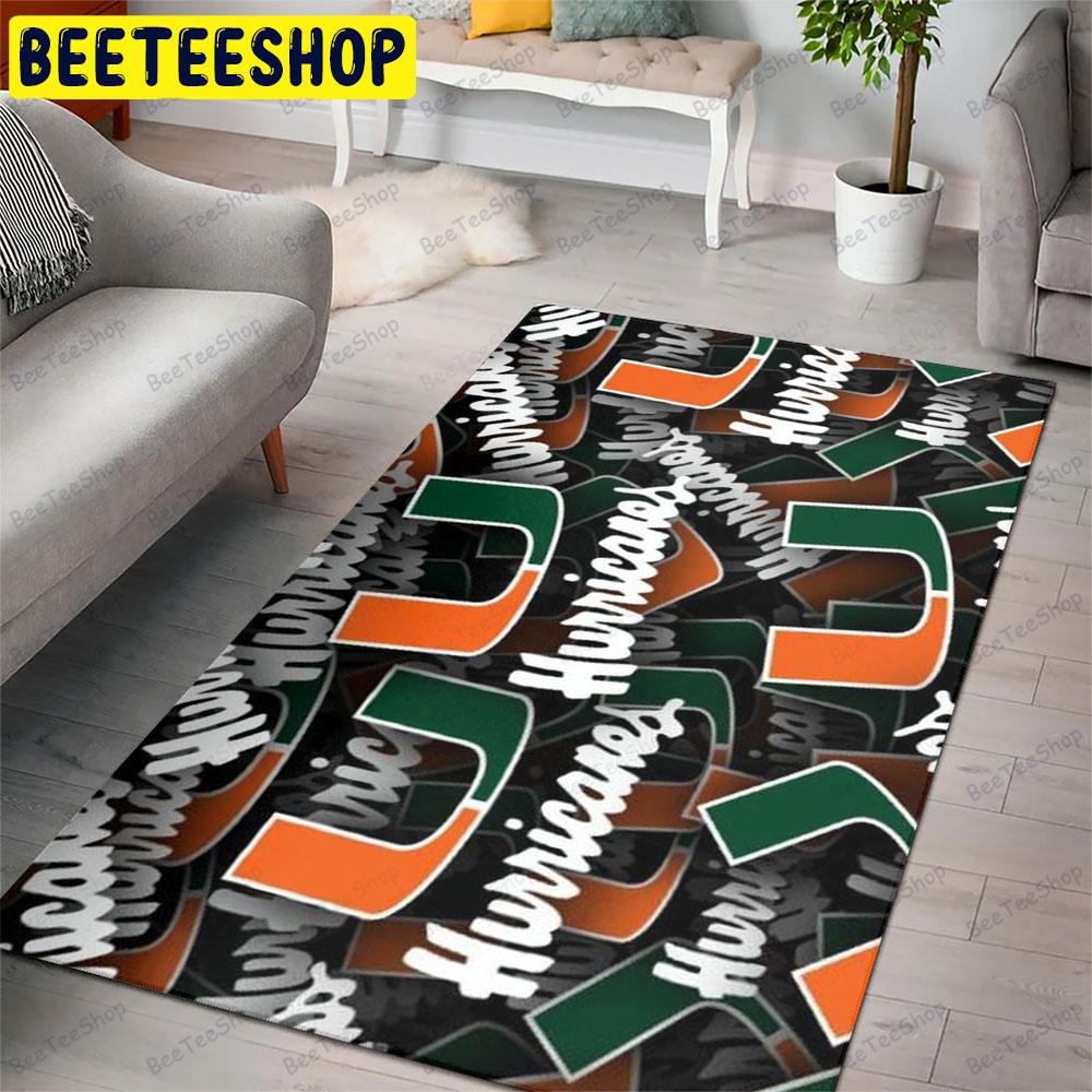 University Of Miami Hurricanes 23 American Sports Teams Beeteeshop Rug Rectangle