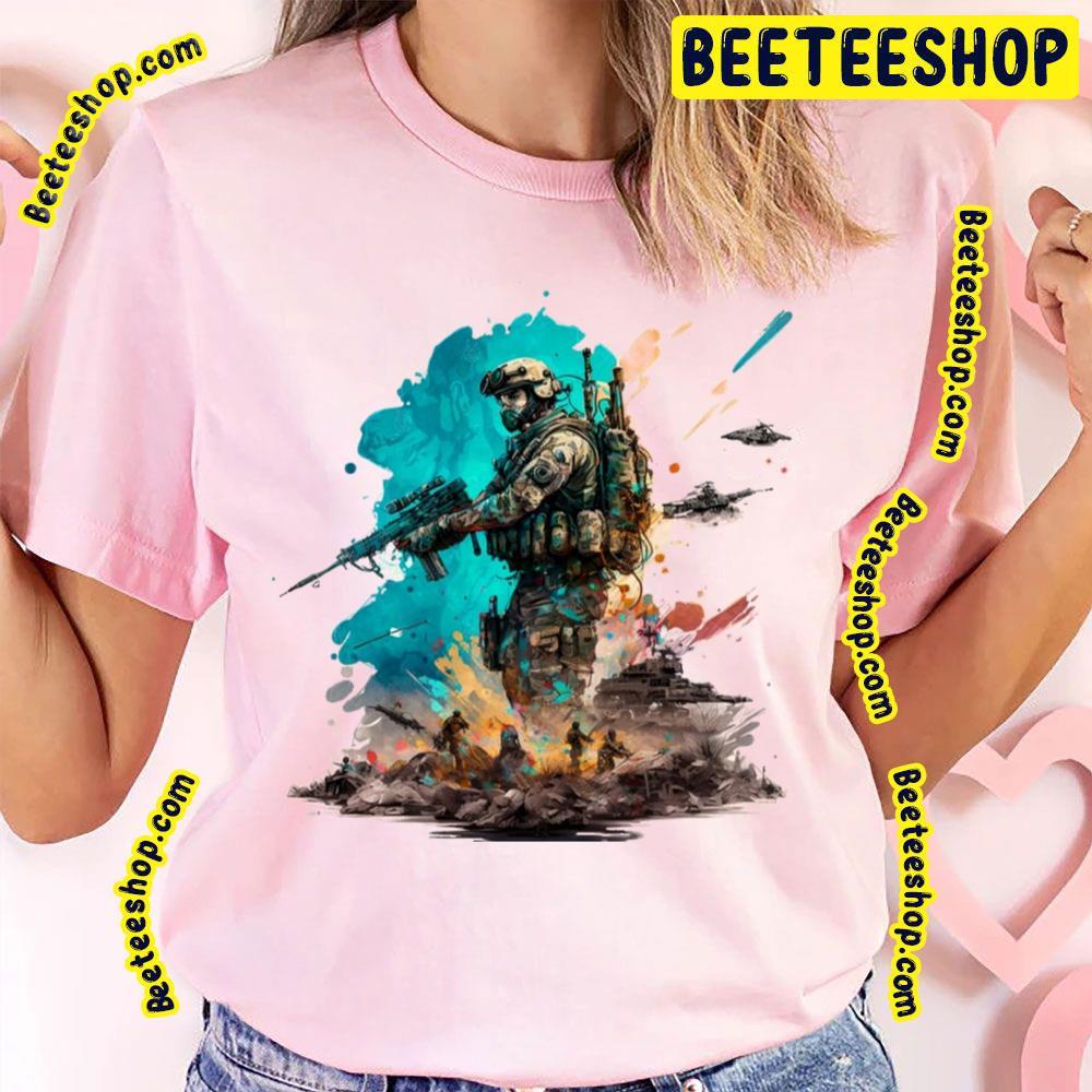 Watercolor Call Of Duty Black Ops Cold War Beeteeshop Trending Unisex T-Shirt