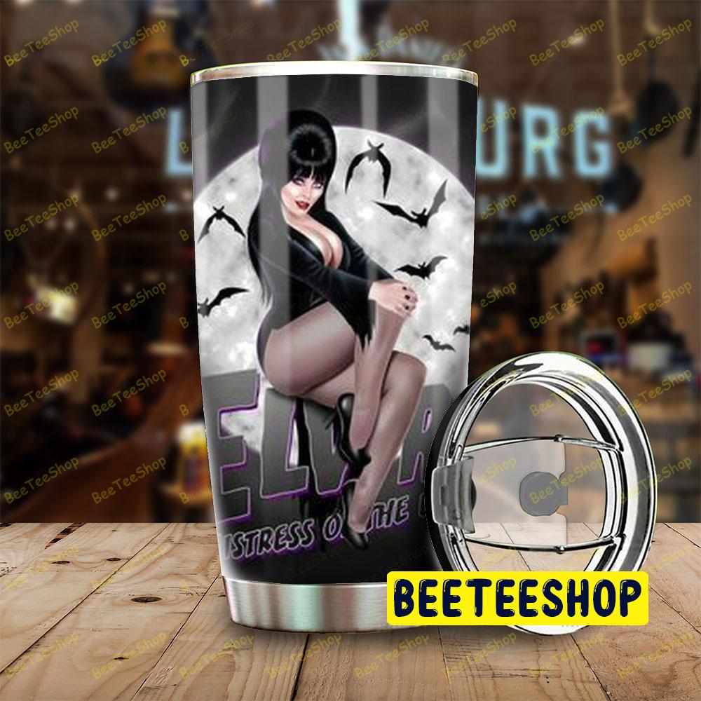 White Moon And Bats Elvira Mistress Of The Dark Halloween Beeteeshop Tumbler