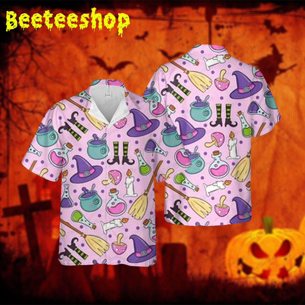 Witch Hats Halloween 03 Spread Collar Hawaii Shirt