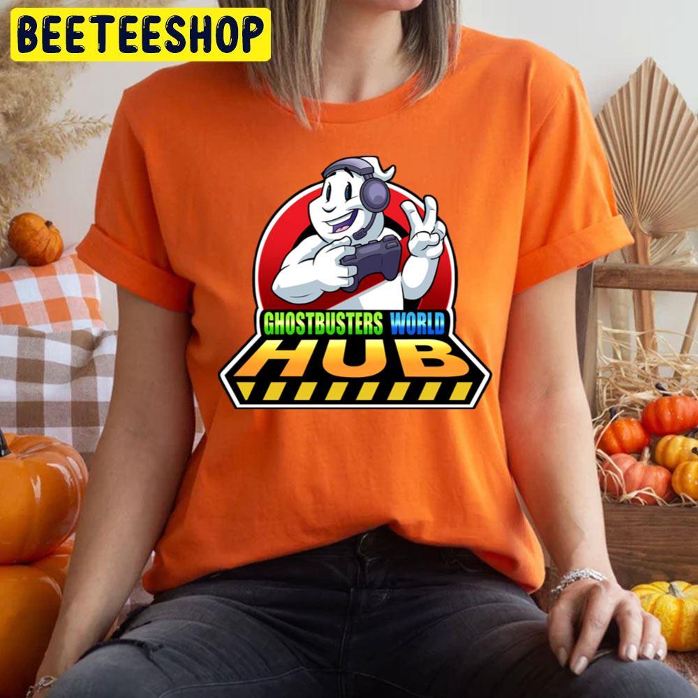 World Hub Logo Ghostbusters Happy Halloween Beeteeshop Trending Unisex T-Shirt