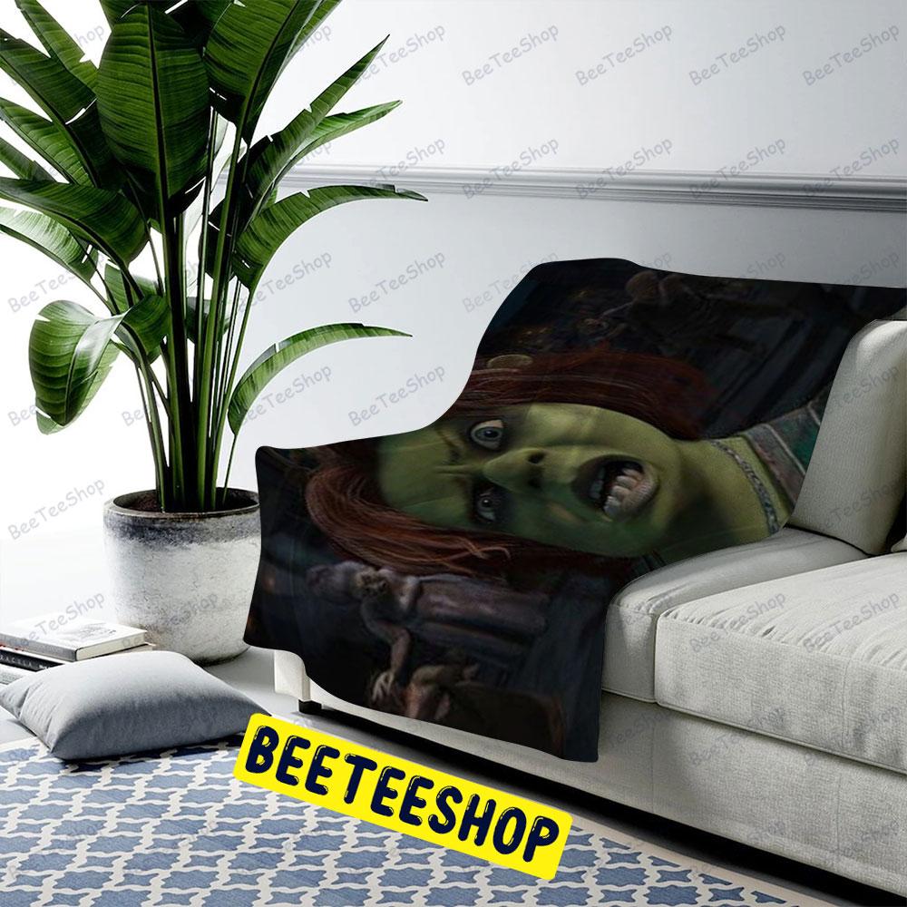 Angry Scared Shrekless Halloween Beeteeshop US Cozy Blanket