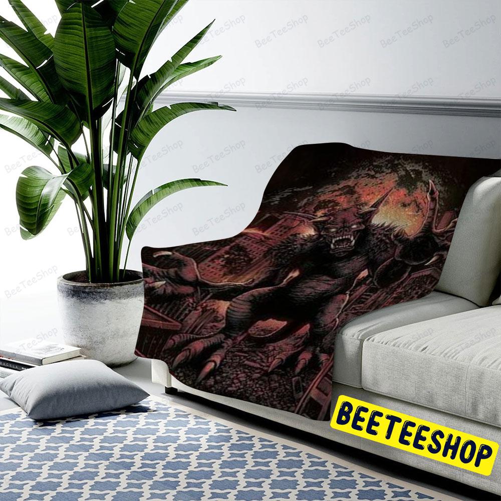 Band Merch – The Art Of Christopher Lovell C Halloween Beeteeshop US Cozy Blanket