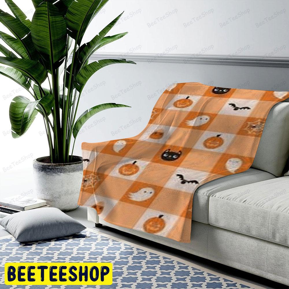 Bats Ghosts Pumpkins Halloween Pattern 071 Beeteeshop US Cozy Blanket