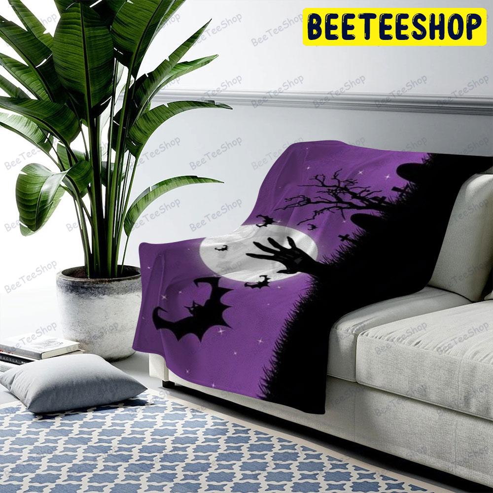 Bats Halloween Pattern 272 Beeteeshop US Cozy Blanket