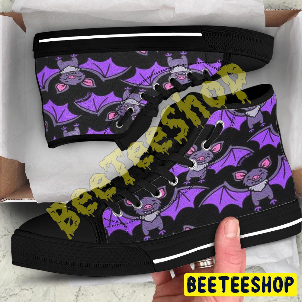 Bats Halloween Pattern 4 Beeteeshop Adults High Top Canvas Shoes