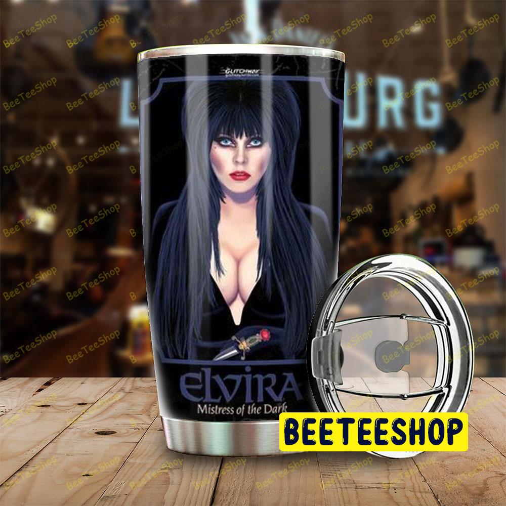 Black Background Elvira Mistress Of The Dark Halloween Beeteeshop Tumbler