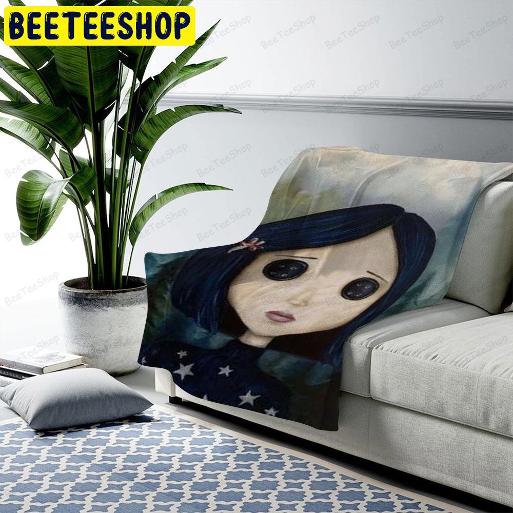 Black Eye Coraline Jones Halloween Beeteeshop US Cozy Blanket