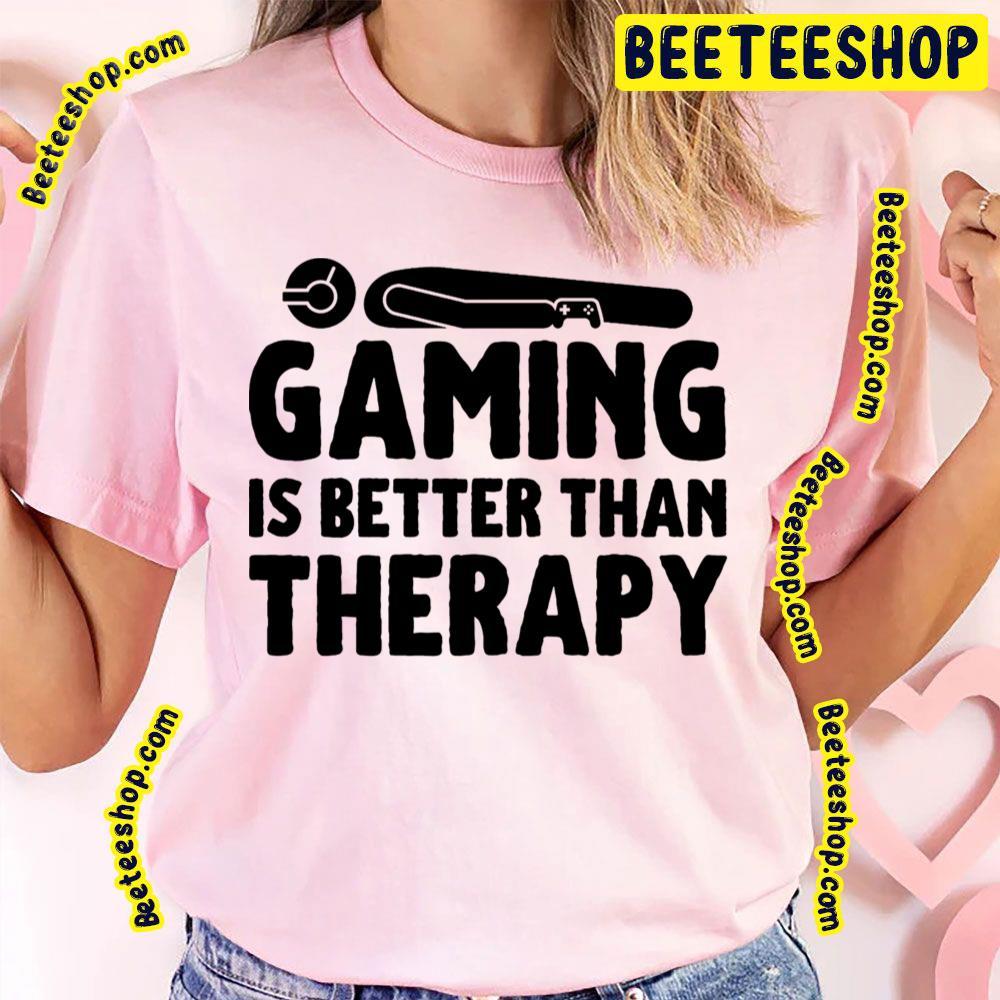 Black Text Therapy Game Beeteeshop Trending Unisex T-Shirt