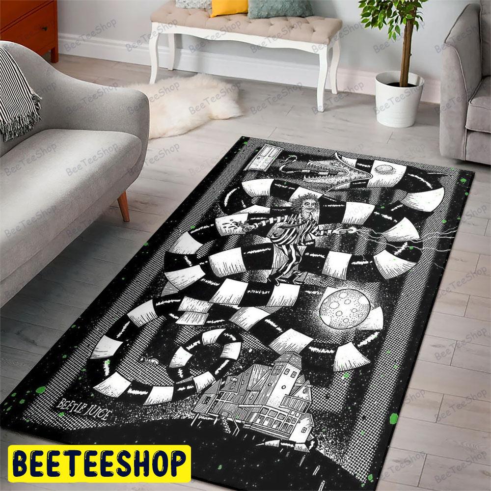 Black White Art Michael Keaton Beetlejuice Halloween Beeteeshop Rug Rectangle