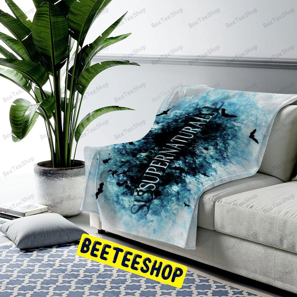 Blue Dark Supernatural Halloween Beeteeshop US Cozy Blanket