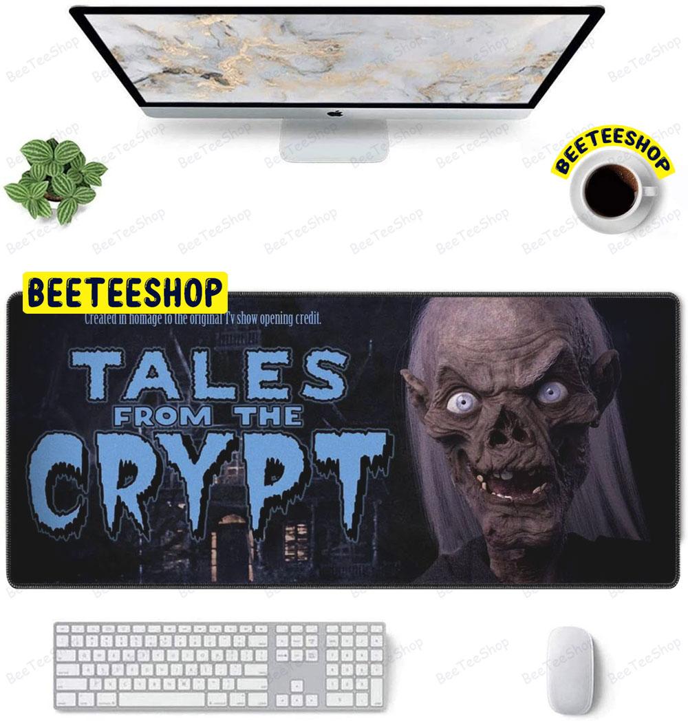 Blue Text Tales From The Crypt Demon Knight Halloween Beeteeshop Mouse Pad